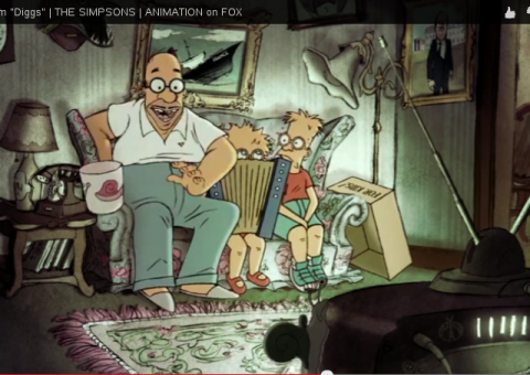 Cena clássica do sofá de "Os Simpsons" ganha versão feita por Ilustrador