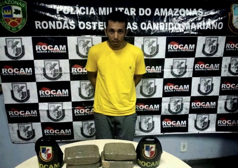 Homem é preso pela Rocam com mais de 4 kg de skank