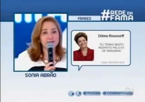 Sônia detona Dilma no programa da Eliana