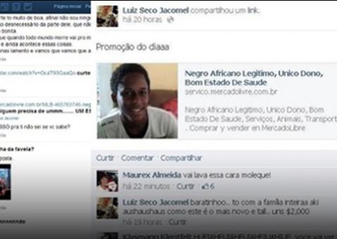 "Negro africano em bom estado de saúde" à venda na internet