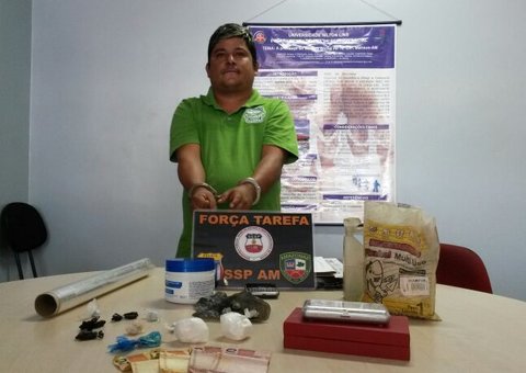 Foragido da Justiça é preso com 1,5 quilo de cocaína pela Força-Tarefa SSP