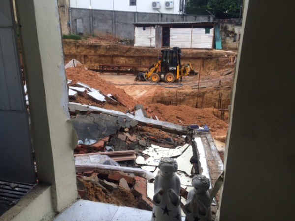 Defesa Civil embarga obra onde muro desabou
