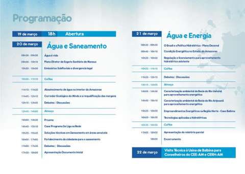 Governo do Amazonas reúne especialistas e técnicos para tratar sobre água, energia e saneamento