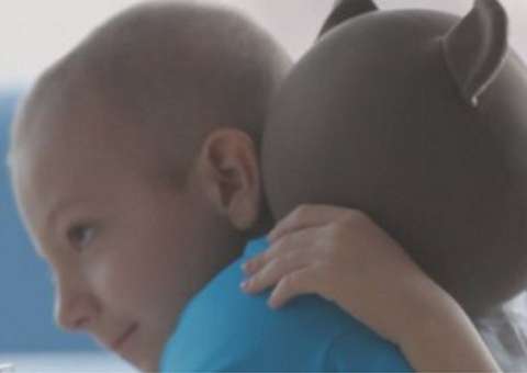 Urso é criado para ajudar no tratamento de crianças com câncer