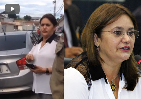"Vereadora" é acusada de dar carteirada para estacionar em local destinado a cliente de loja