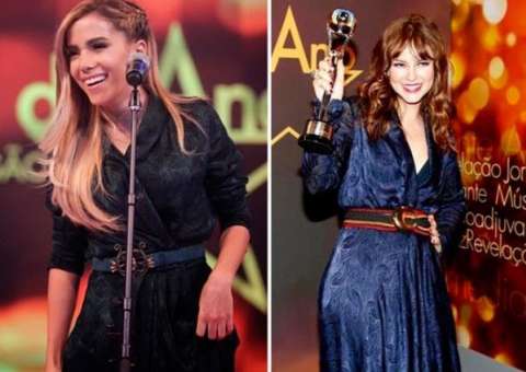 Vestidos iguais causam constrangimento para Anitta e Paolla Oliveira