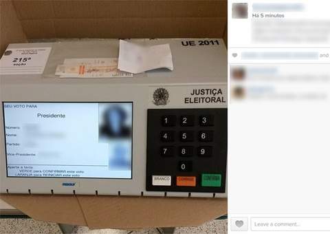 Mesmo proibido, eleitores publicam fotos de voto na internet