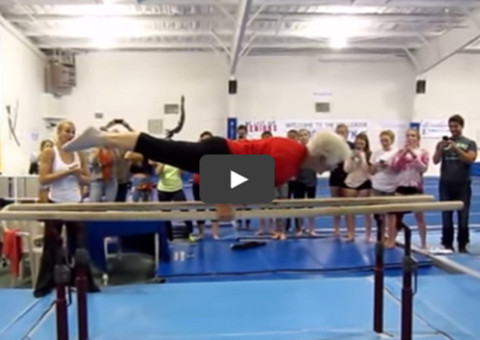 Aos 89 anos, ginasta exibe boa forma e mostra que não existe idade para o esporte 