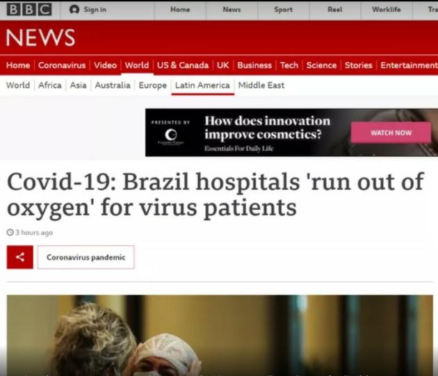 Covid-19: Imprensa internacional repercute caos nos hospitais de Manaus 