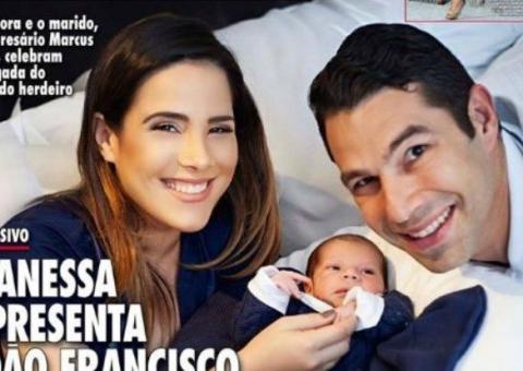 Wanessa apresenta filho caçula em capa de revista