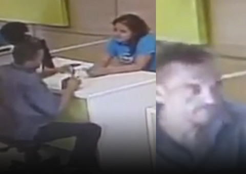 Homem está sendo procurado após ser filmado roubando na Yázigi Manaus