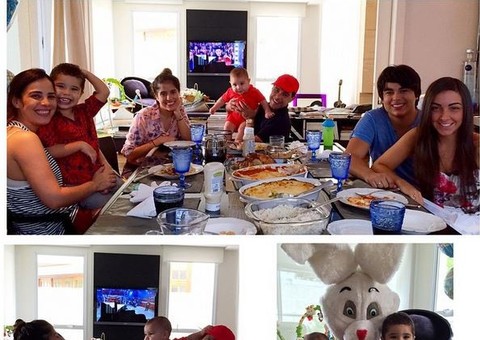 Sem Graciele, Zezé Di Camargo passa Páscoa com os filhos